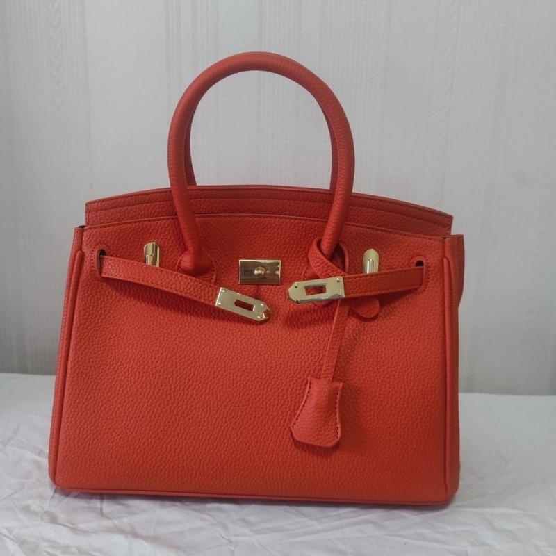 Textured Lychee Pattern Platinum Bag Women's Summer New Handheld Women's Bag Large Capacity Shoulder Messenger Bag