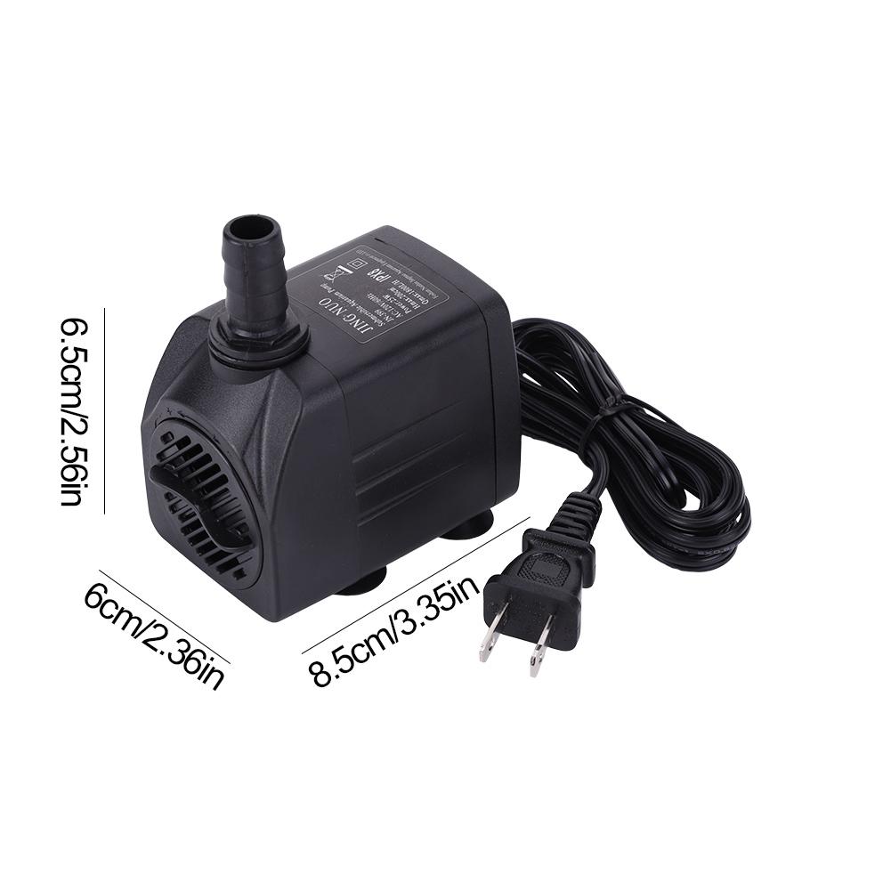 Pompa Fontannowa 1800L/H z 3 Dyszami 25W Mała Pompa Wodna Cicha Zewnętrzna Pompa Wodna do Akwarium Hydroponiki Stawu