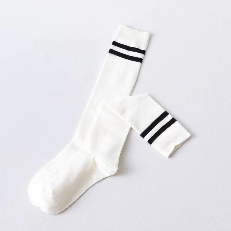 Calf Socks Japanese Korean Version Student JK Stripe College Style Girl Cotton Socks Pile Up Socks Baseball Stockings