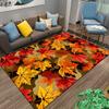 Teppich mit Herbstlaubmuster und rotem gelbem Ahornblatt-Design Geeignet zur Verwendung als Antirutsch für Wohnzimmer, Schlafzimmer, Sofas