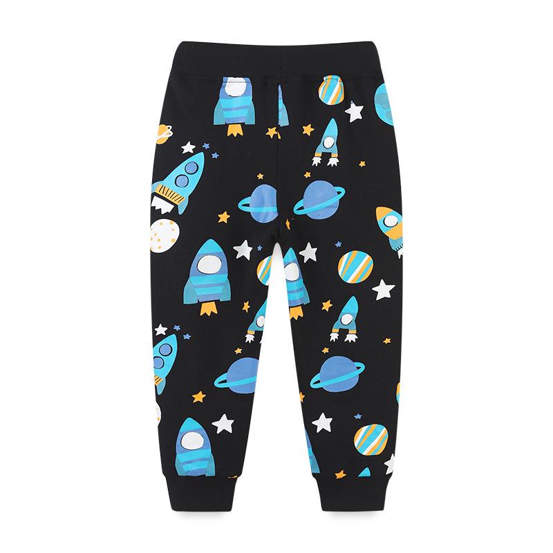 European Style Cartoon Print Boys' Long Pants - Spring/Autumn Fashion for Medium and Small Children