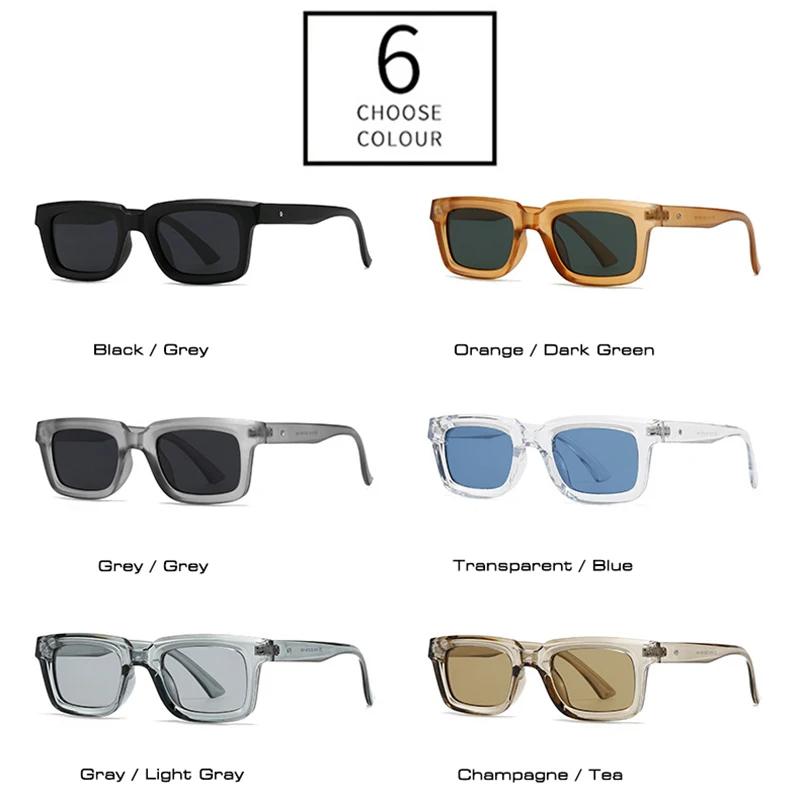  New Square Sunglasses Women Fashion Candy Color Blue Shades UV400 Retro Rivets Men Sun Glasses