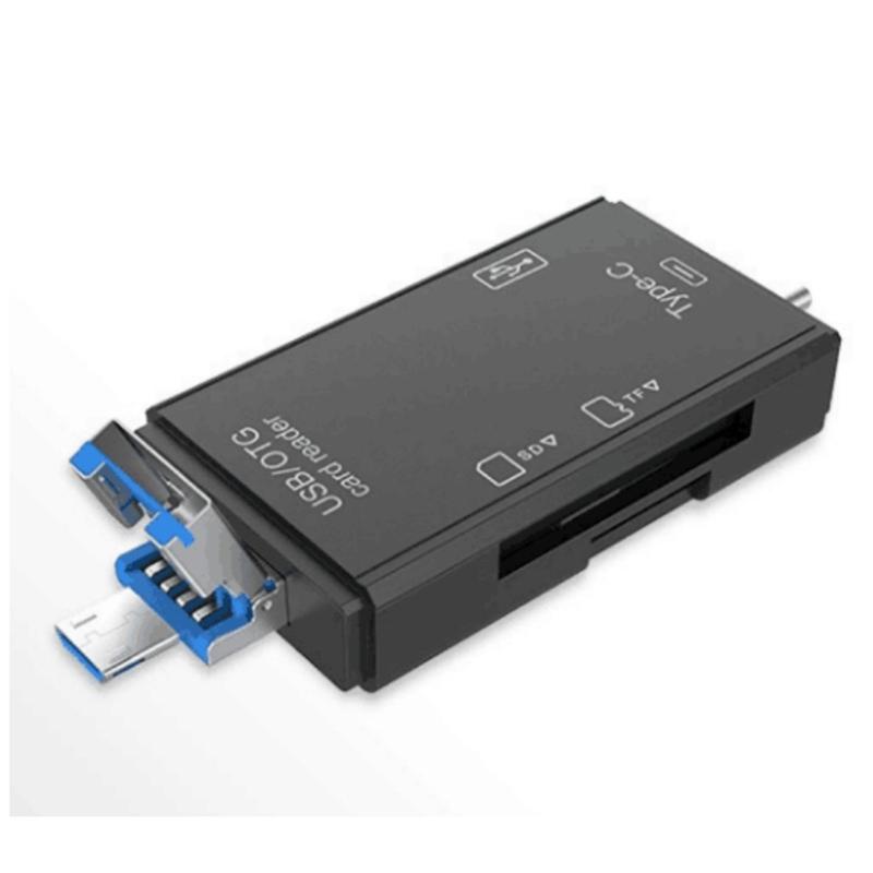 Multiple Connectors Type C SDTF SDXC MicroSDs Card Reader for Easy File Transfer Between Devices