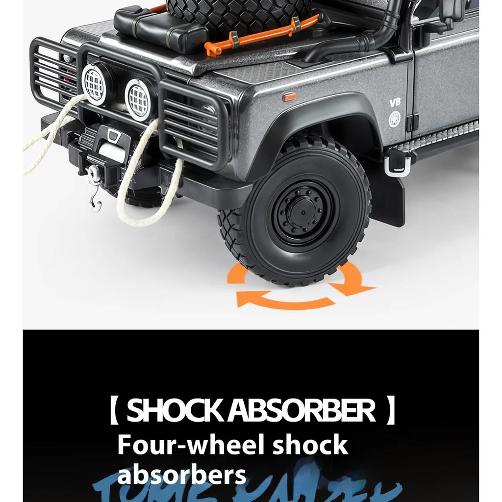 1/24 Land Rover Defender 110 Alloy Die Cast SUV Model Car Boys Birthday Gift Indoor Home Collection Hobby Ornaments