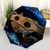 Coraline Print Automatic Umbrella, 8 Rib Iron Frame, Plastic Handle, Suitable for Outdoor Travel &Daily , Ideal Gift