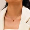 European & American INS Style Heart Pendant Clavicle Necklace with Red Mother-of-Pearl