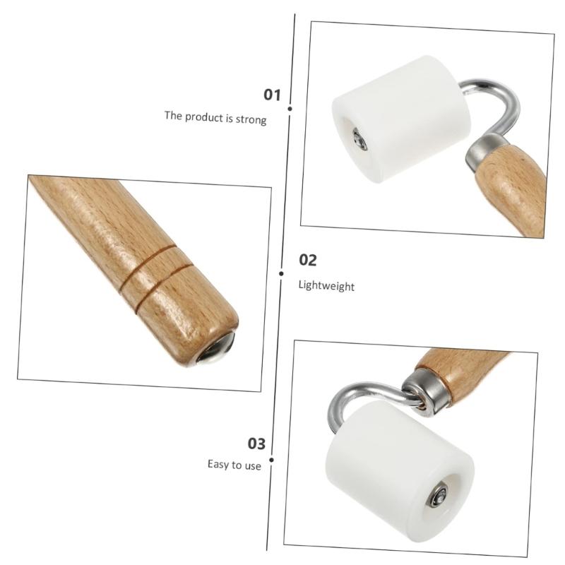 Flat Pressure Roller Wood Handle Wallpaper Roller Construction Tool Seam Rolling Tool Edge Seam Roller Enduring