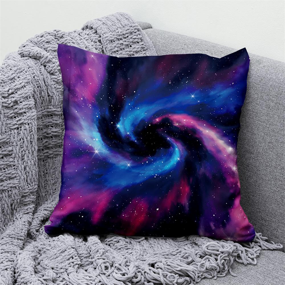 Starry Sky Sunset Natural Scenery Pillowcase Cosmic Space  Decorative Cushion Cover Sofa Car Pillow
