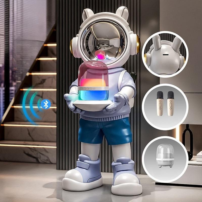 Astronaut Sculptures Bluetooth Speaker Living Room Creative Large Astronaut Statue Decoration Figurines Home Ornaments Gift