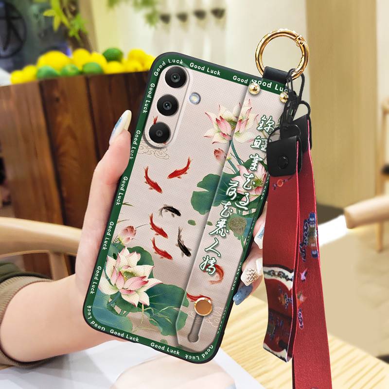 Soft Case Protective Phone Case For Samsung Galaxy A16 5G/SM-166P/E Kickstand Ring Silicone Phone Holder Durable Lanyard