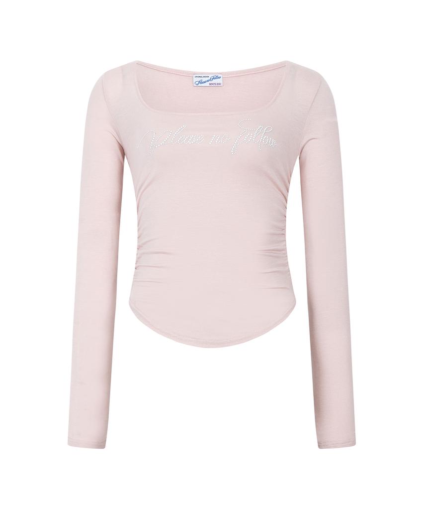 Peullijeunopallou Romy Logo Long Sleeve Top (Pink)