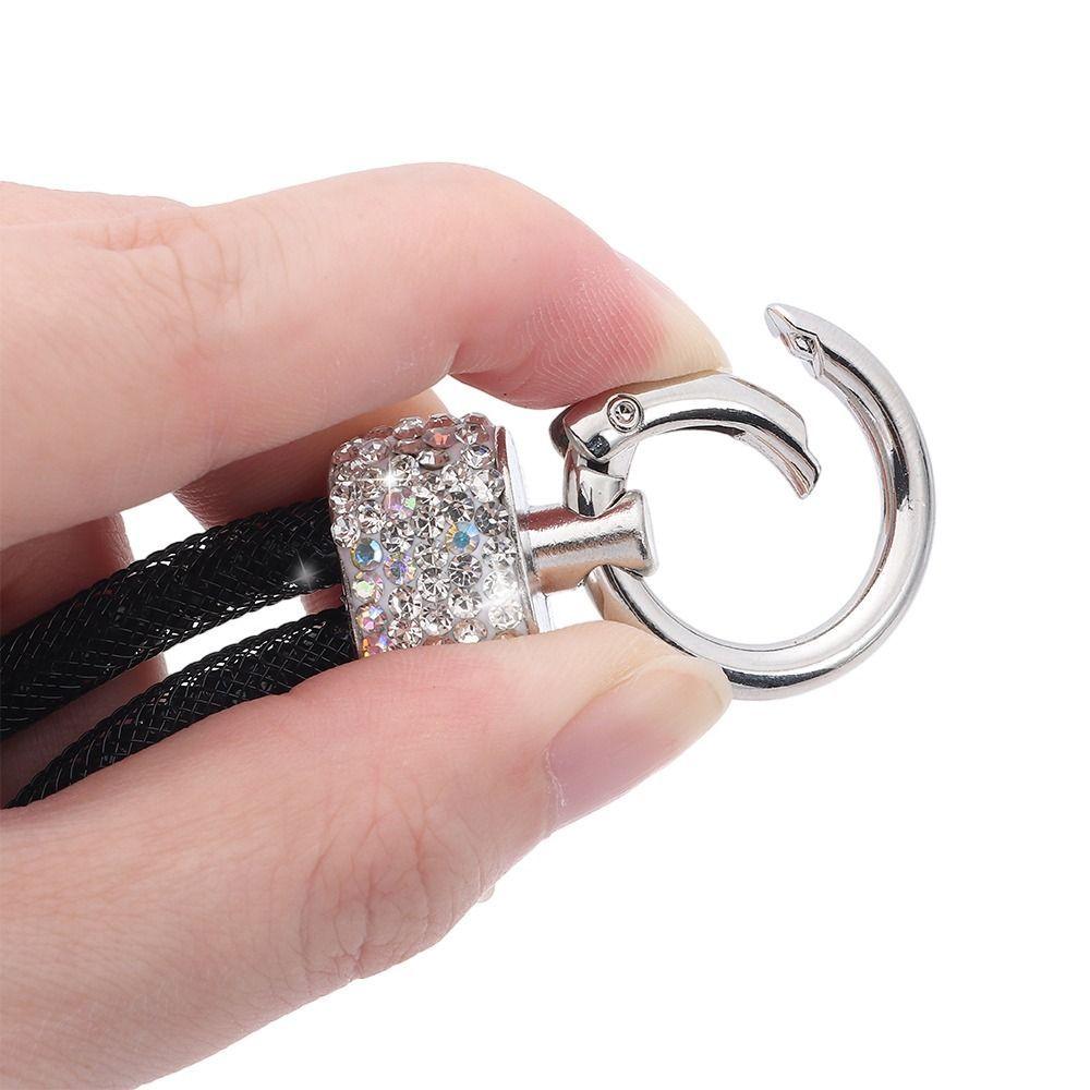 Bling Bling Glitter Rhinestone Mobile Phone Lanyard Diamond Crystal Phone Wrist Straps Keychain Hanging Anti-lost Short Rope