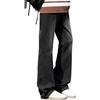 SWAMP AREA American High Street Vintage Men's Denim Jeans Spring Autumn Loose Straight Wide Leg Slight Flare Long Pants K113 Black 3XL