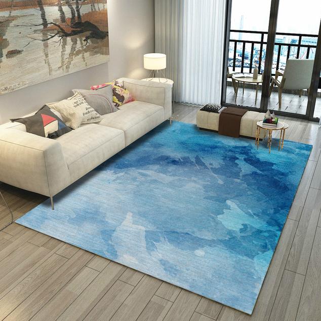 Crystal Velvet Persian Carpet Living Room Sofa Tea Table Non-slip Waterproof Floor Mat Bedroom Decoration