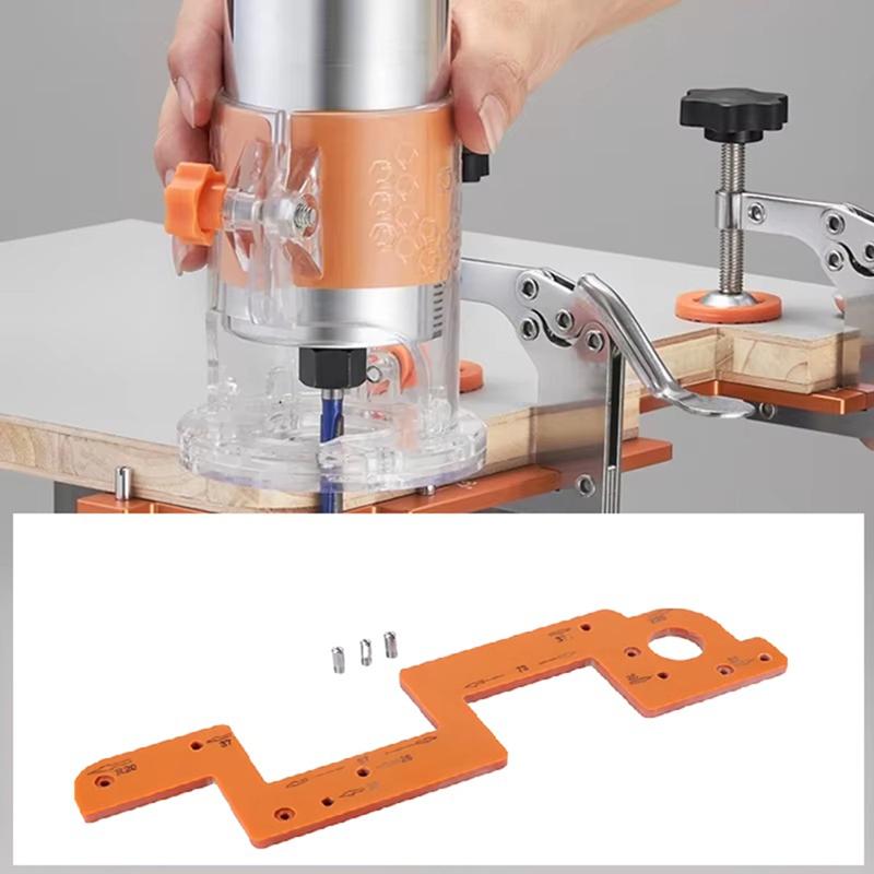 AT19-Arc Grooving Auxiliary Tool Handle-Free Slotting Mold Woodworking Round Corner Radius Template For Wardrobe Handle