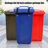 Wheelie Bin Locks - Metal Double Claw Trash Can Lock | 2pcs Adjustable Elastic Lid Straps | Garbage Can Lid Lock with Fixed Hooks