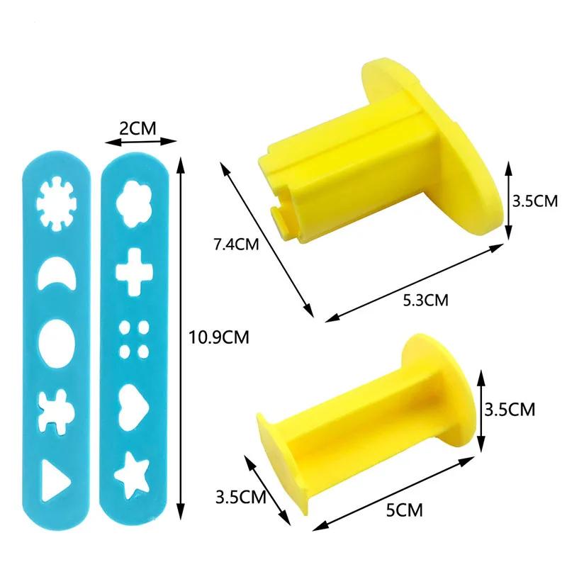 Dough Play Tools for Kids Dough Accessories Molds Dinosaur Fruit Roller Cutter Scissor Playdough Clay Mold Children DIY Toys