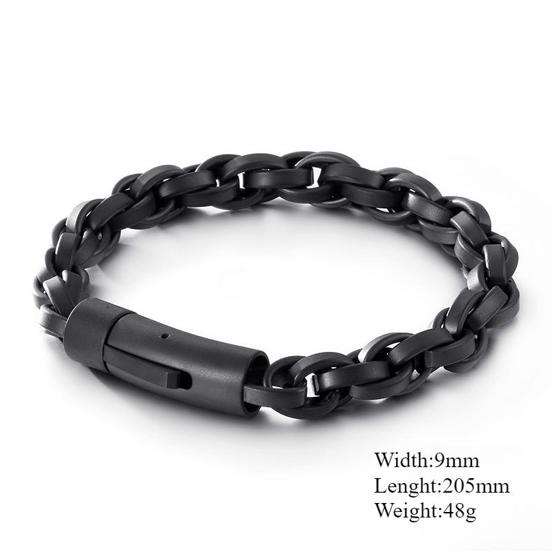 New Retro Punk Stainless Steel Gold/Silver/Black Color Bracelet for Men Jewelry Gifts