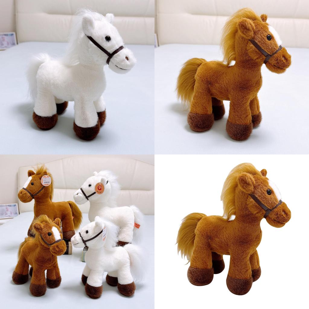 Plush Horse Toy With Short Pile For Kids And Home Decor