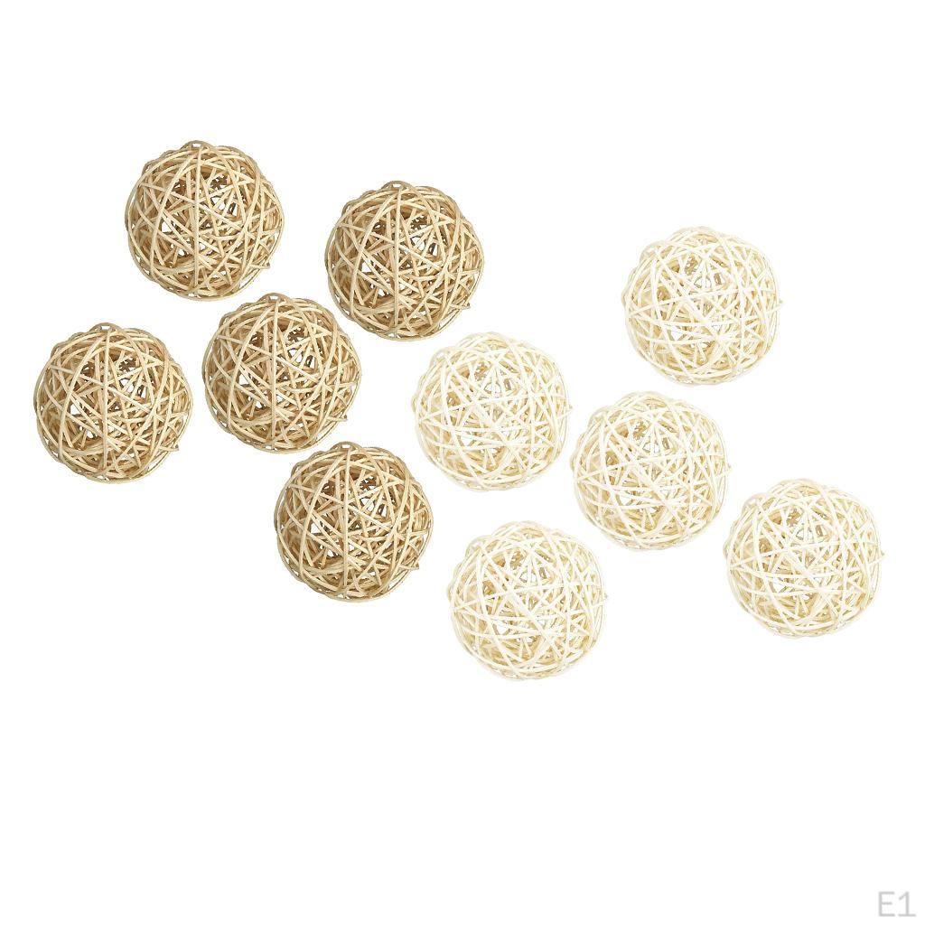 5CM Wicker Rattan Ball Decorative Lights for Wedding Home Party