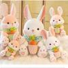Adorable Carrot-hugging Bunny Plush Toy Cute Stuffed Animal Perfect For Kids' Birthday Gift