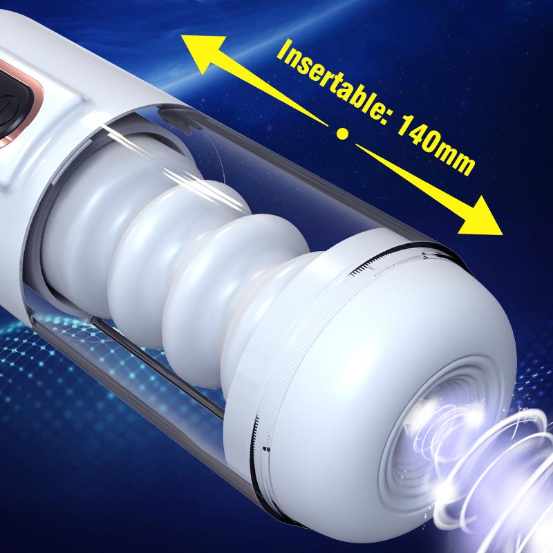 Automatic Telescopic Masturbators For Men Vibration Blowjob Real Vagina Pussy Moaning Male Masturbation Cup Adults Sex Toys 18