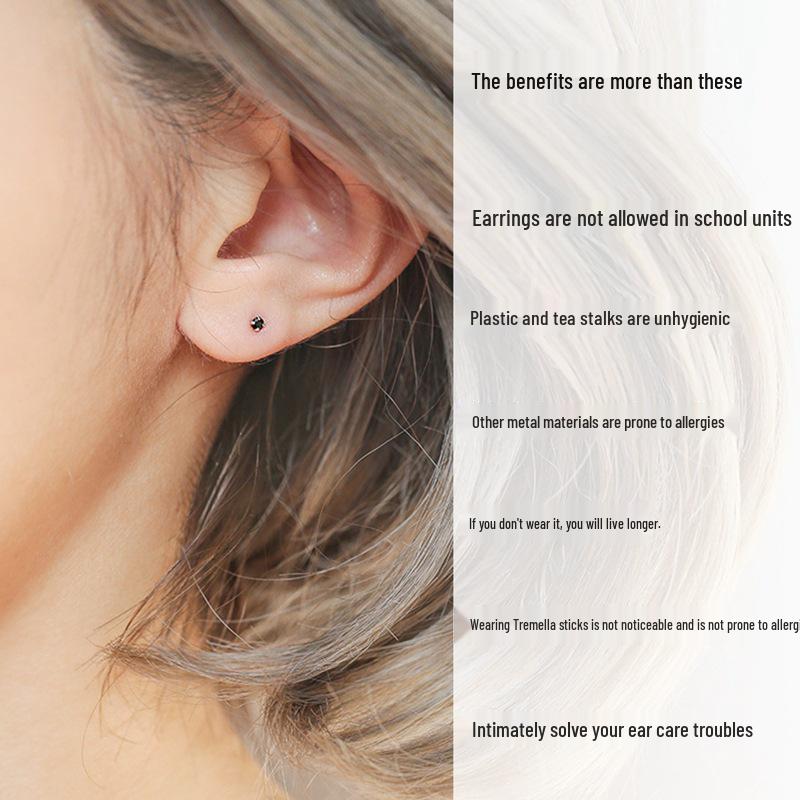S925 Sterling Silver Rhinestone Mini Stud Earrings and Ear Cuff Set for Piercings