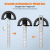 Protractor Angle Finder Stainless Steel Angle Ruler with 0-180 Degrees Adjustable Angle Square 8-Inch Woodworking Ruler for