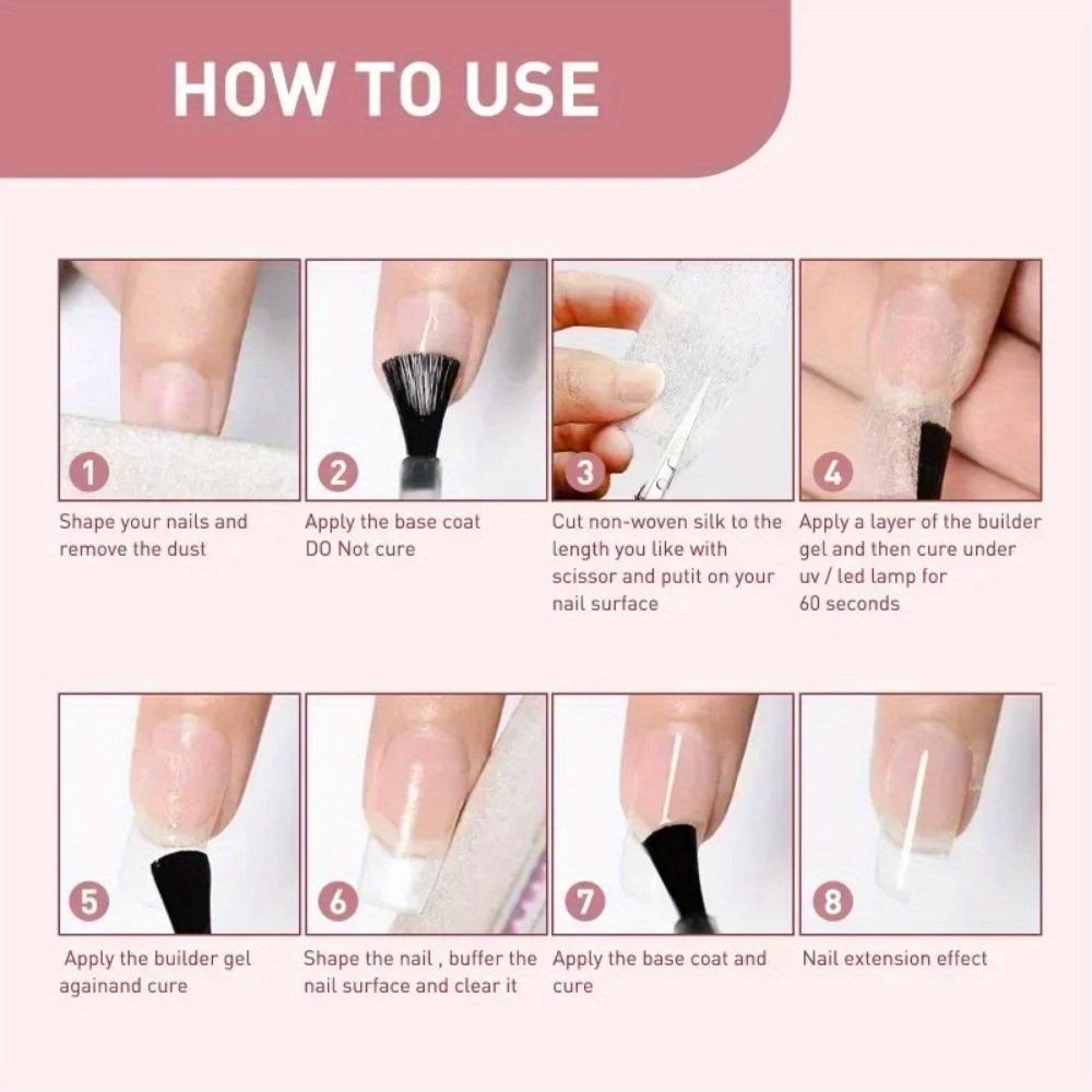 Nail Extension Silk Fiberglass Non-woven Silks Form Wrap Manicure Building UV Gel French Acrylic Tips Glass Fiber Paper