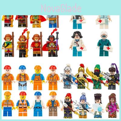 Colorful City Builder Engineer And Firefighter Mini Block Figures Compatible With Lego