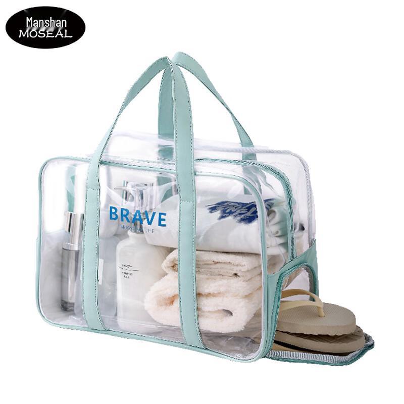 Manshan Dry Wet Separation Waterproof Transparent Travel Bag