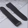20mm 23mm Kundenspezifisches FKM-Gummiarmband für Cartier Santos Neues Fluorkautschuk-Uhrenarmband Tank SANTOS 100 Uhrenarmband mit Lederunterseite