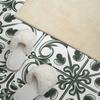 Vinyl Panel with Decor for Kitchen or Bathroom 100x50 cm Plant Pattern in Tile