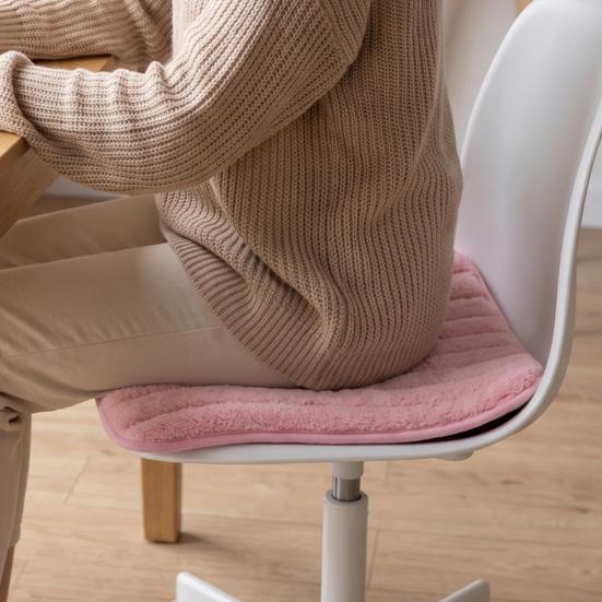 Soft Plush Pad for Kitchen Chairs Chair Cushion with Ties, Fuzzy Seat Anti-slip Office Bottom, Warm Fluffy Winter Mat Dining Skin Friendly Home