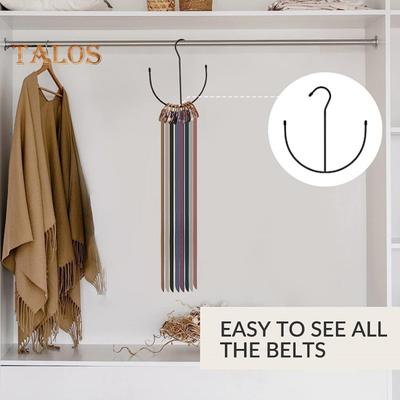 Belt Hanger Iron Belt Storage Anti-deform Convenient Scarf Tie Cami Top Shawl Bag Organizer Holder Home Supplies