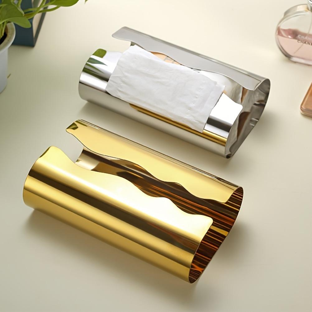 Stainless Steel Tissue Box Living Room Desktop Napkin Holder Table Decoration Tissue Case Storage Box Kitchens Accessories