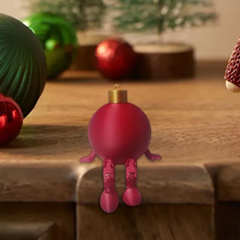 3D printed decoration with movable joints Christmas tree Christmas ball snowman bell ornaments for Bedroom Holiday Decorations