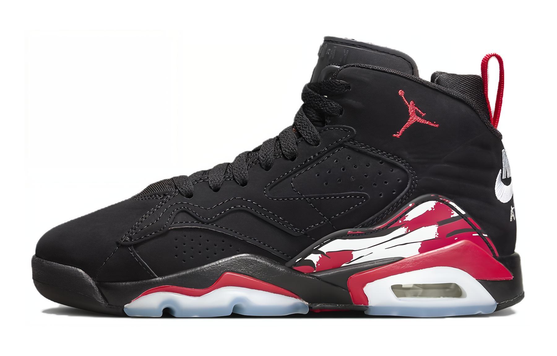 Jordan MVP Jumpman Нескользящие Высокие Детские Баскетбольные Кроссовки Черно-Красные Подростковые DZ5577-061 36