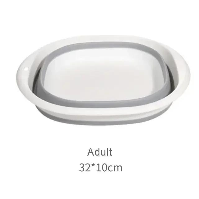 Plastic folding basin portable wash basin folding laundry basin adult baby bath basin bathroom kitchen accessories wash basin