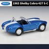 1/36 Scale 1965 Shelby Cobra 427 S-C Simulation Alloy Car Model Pull Back Car Toy Children Boy Birthday Gift Miniature Voiture