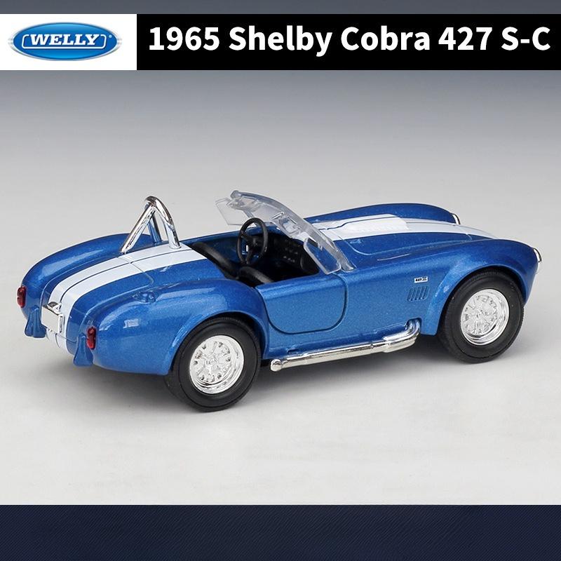 1/36 Scale 1965 Shelby Cobra 427 S-C Simulation Alloy Car Model Pull Back Car Toy Children Boy Birthday Gift Miniature Voiture