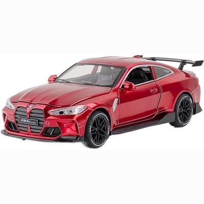 1:Modelo de coche deportivo de aleación M4 Coupe a escala 32, vehículos fundidos y de juguete, modelo de coche de juguete de Metal, colección de simulación de luz de sonido, regalo para niños