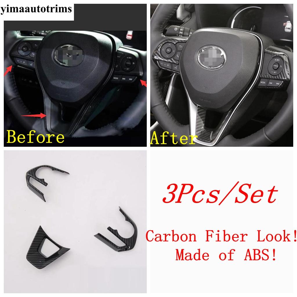 Moldura de Marco de Salpicadero / Cubierta de Faro / Soporte de Vaso de Agua / Elevalunas Para TOYOTA RAV4 RAV 4 XA50 - 2024 Accesorios de Fibra de Carbono