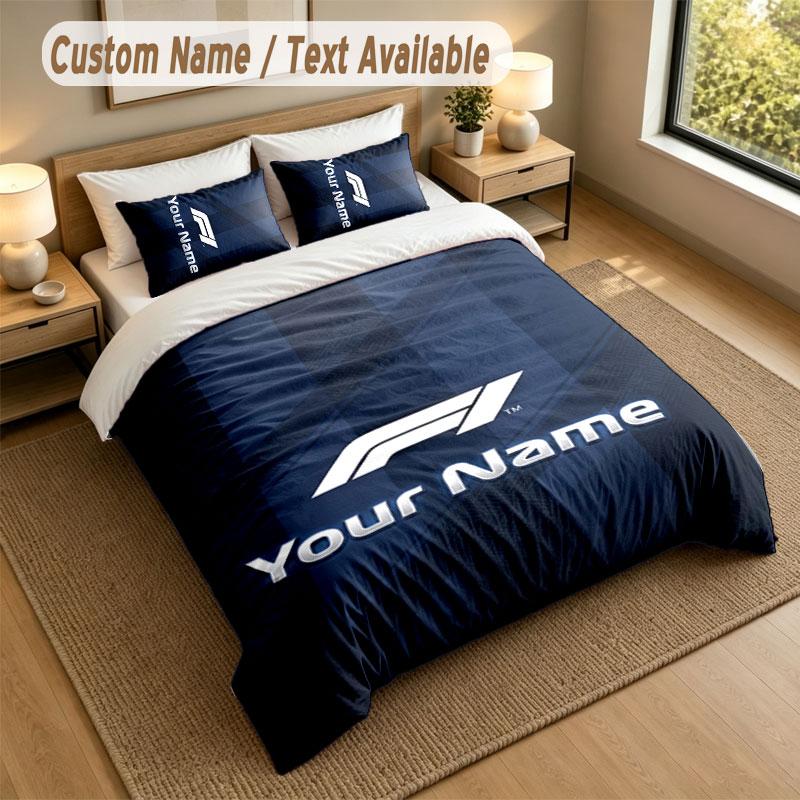 Bedding Set 1 Duvet Cover 2 Pillowcases F1 Print Soft Bed Linen Bedroom Decor