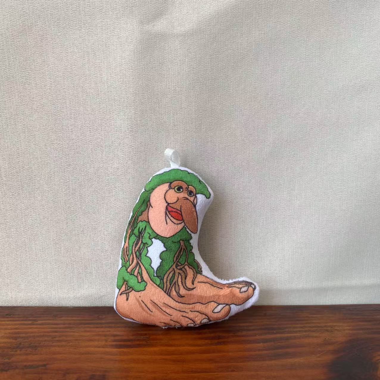 

Італійський Маразм Аль Тунг Тунг Сахур Тралалеро Тралала Плюшевий Брелок-Підвіска Green Brown