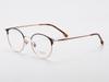 Alloaiweeo [Aloxrounz] Ar8013A C2 Half Two-Tone Black & Rose Gold Beta Titanium Round Glasses