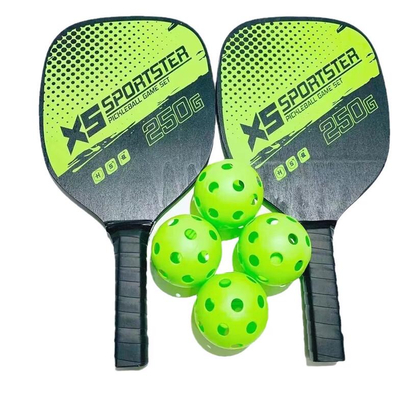 Outdoor Poplar Wood Pickleball Paddle Set