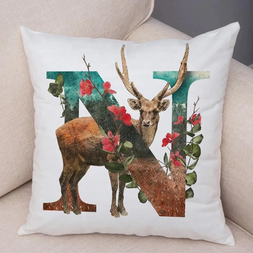 

Мультфильм Животное Письмо Декоративная Наволочка Украшения для Машины Офис Гостиная Диван Домашняя Наволочка 40x40cm