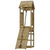 Play Tower with Climbing Wall Pressure Treated Pine Wood