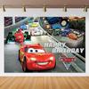 Disney Pixar Cars Lightning Mcqueen photo background for birthday party, studio photo background for kids, babies and baby welcome parties, AS41